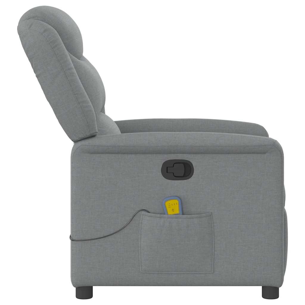 Massagestoel verstelbaar stof lichtgrijs is nu te koop bij PeponiXL, paradijselijk wonen!