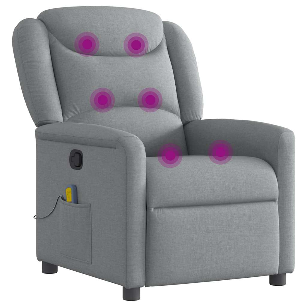 Massagestoel verstelbaar stof lichtgrijs is nu te koop bij PeponiXL, paradijselijk wonen!