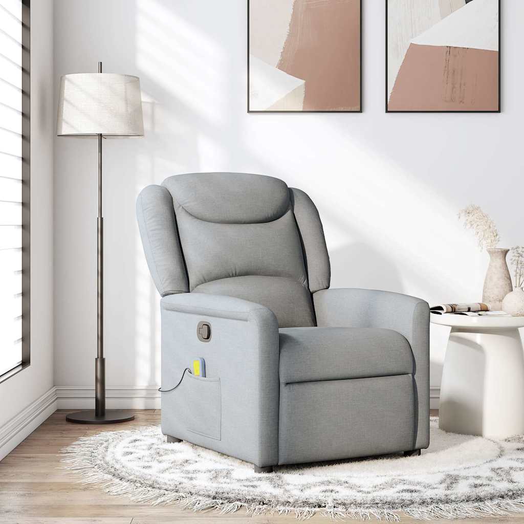 Massagestoel verstelbaar stof lichtgrijs is nu te koop bij PeponiXL, paradijselijk wonen!