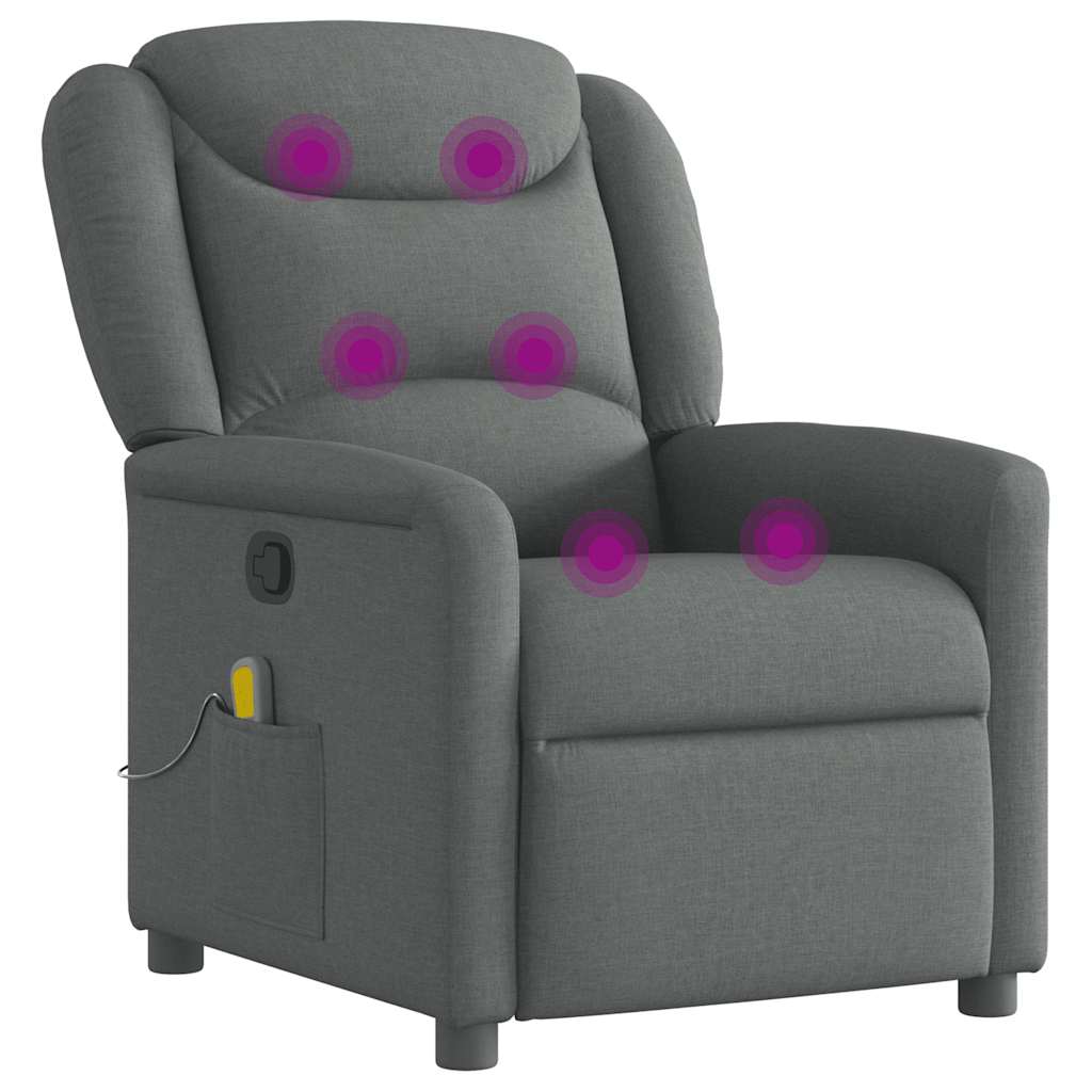 Massagestoel verstelbaar stof donkergrijs is nu te koop bij PeponiXL, paradijselijk wonen!