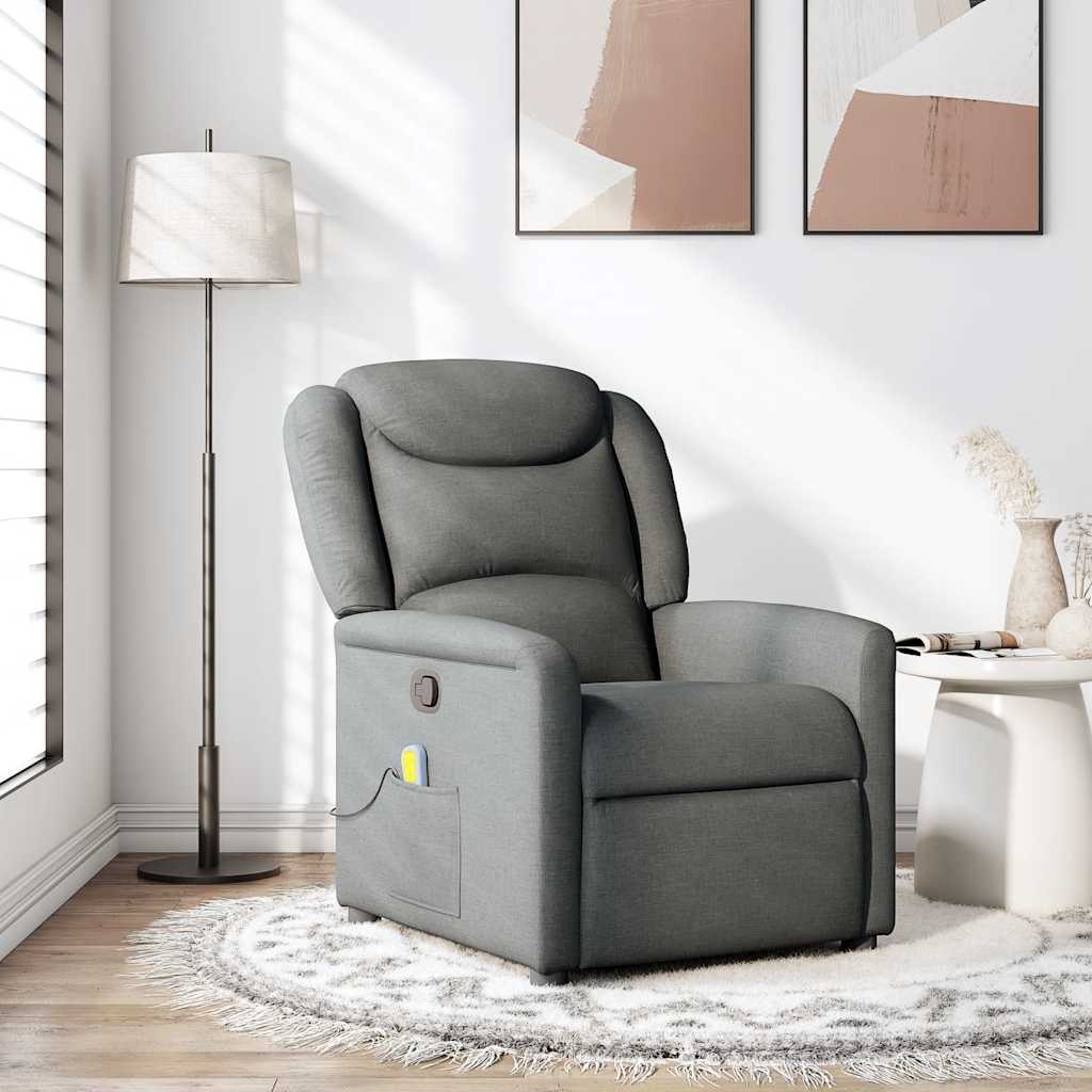 Massagestoel verstelbaar stof donkergrijs is nu te koop bij PeponiXL, paradijselijk wonen!
