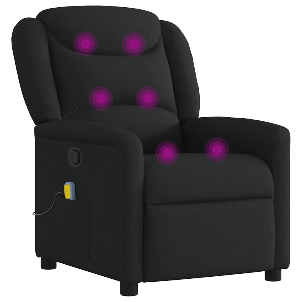 Massagestoel verstelbaar stof zwart is nu te koop bij PeponiXL, paradijselijk wonen!