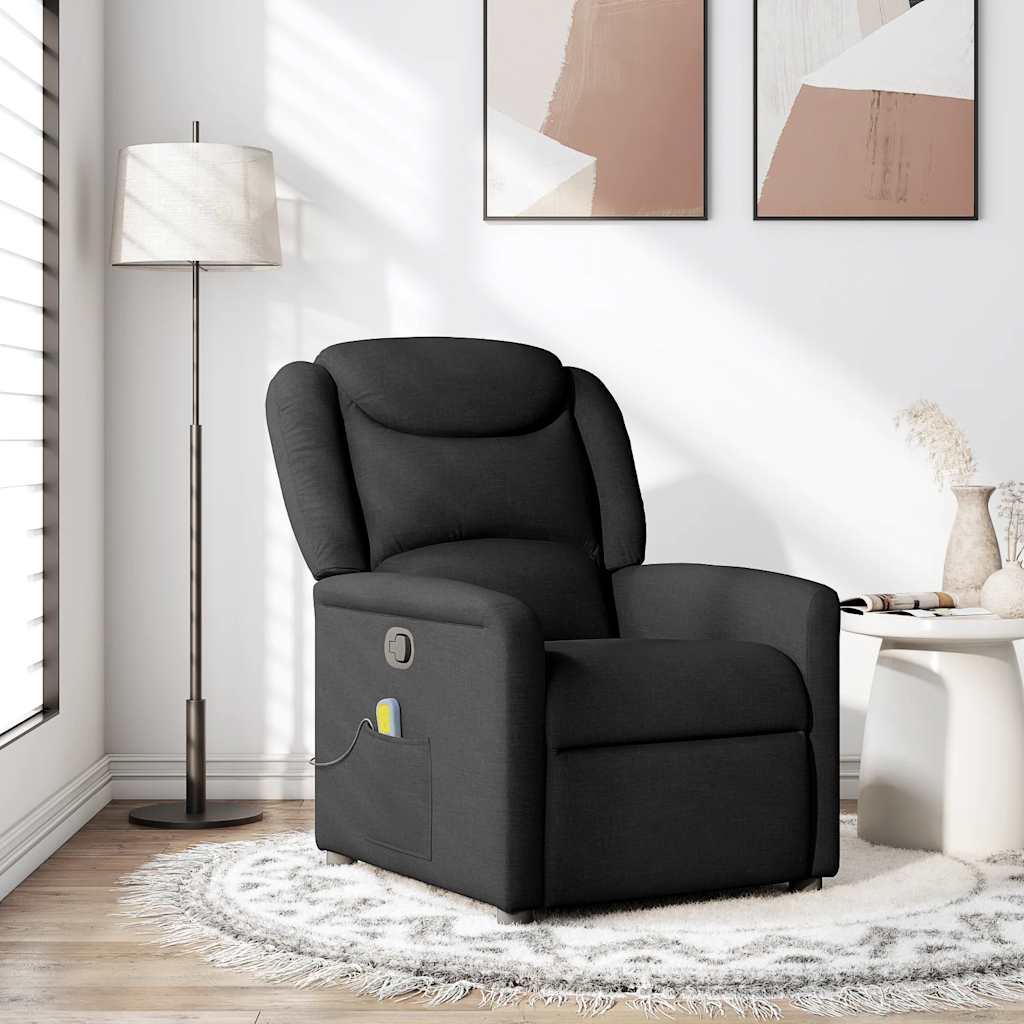 Massagestoel verstelbaar stof zwart is nu te koop bij PeponiXL, paradijselijk wonen!