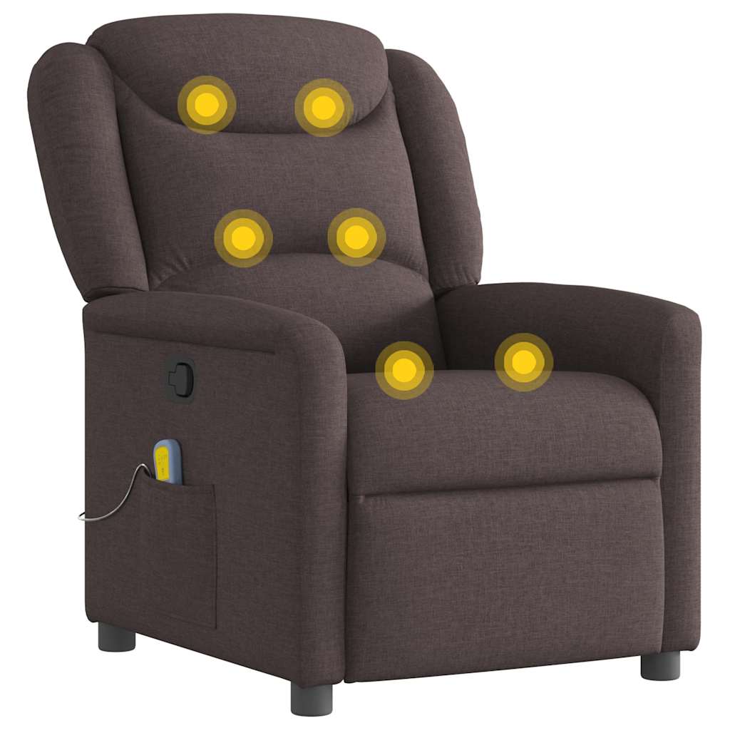 Massagestoel verstelbaar stof donkerbruin is nu te koop bij PeponiXL, paradijselijk wonen!
