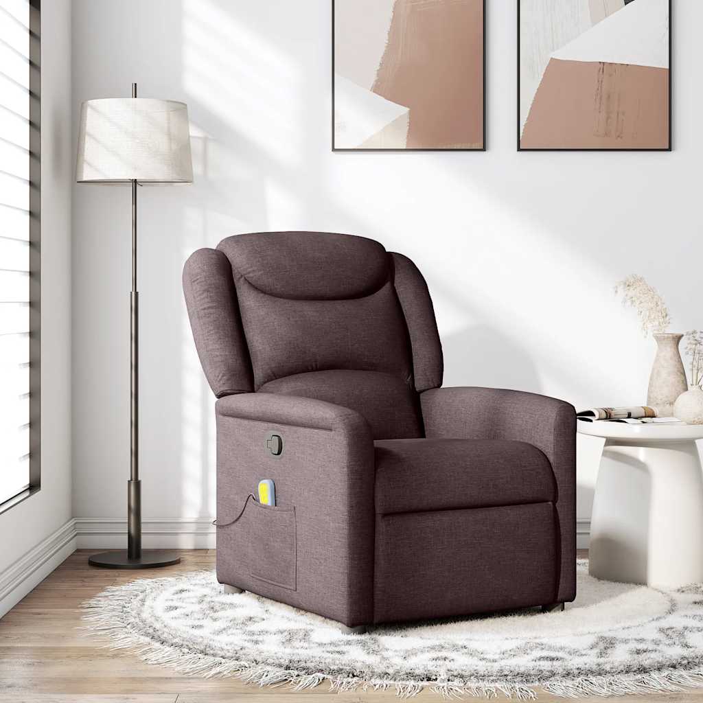 Massagestoel verstelbaar stof donkerbruin is nu te koop bij PeponiXL, paradijselijk wonen!