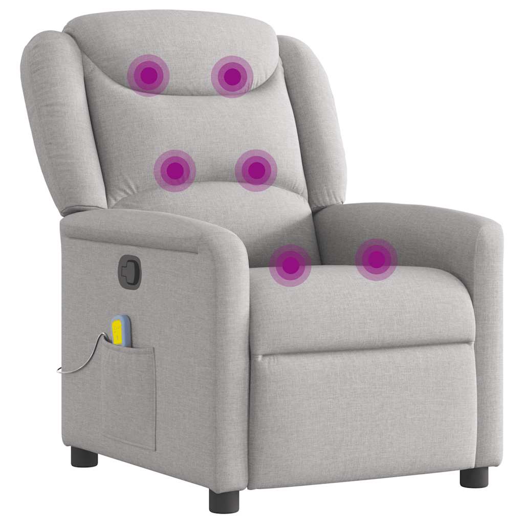 Massagestoel verstelbaar stof wolk grijs is nu te koop bij PeponiXL, paradijselijk wonen!