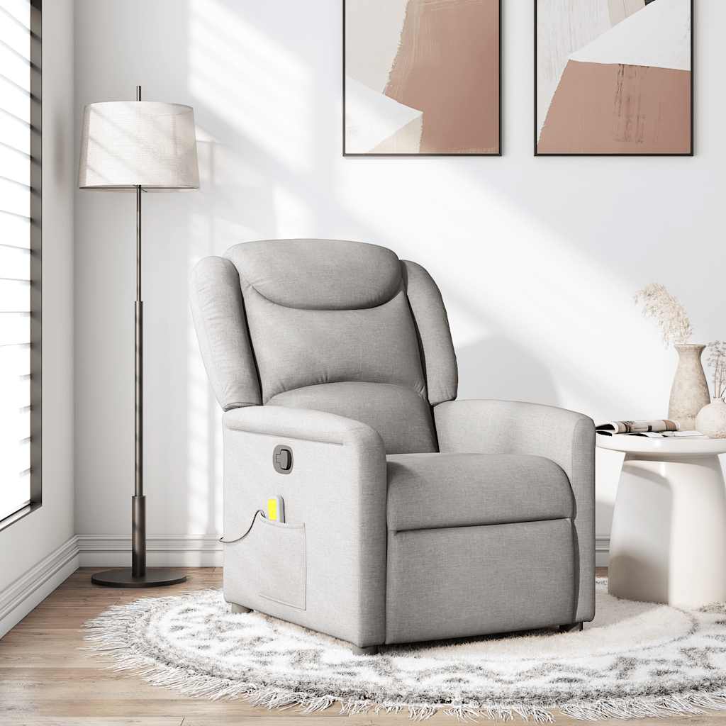 Massagestoel verstelbaar stof wolk grijs is nu te koop bij PeponiXL, paradijselijk wonen!