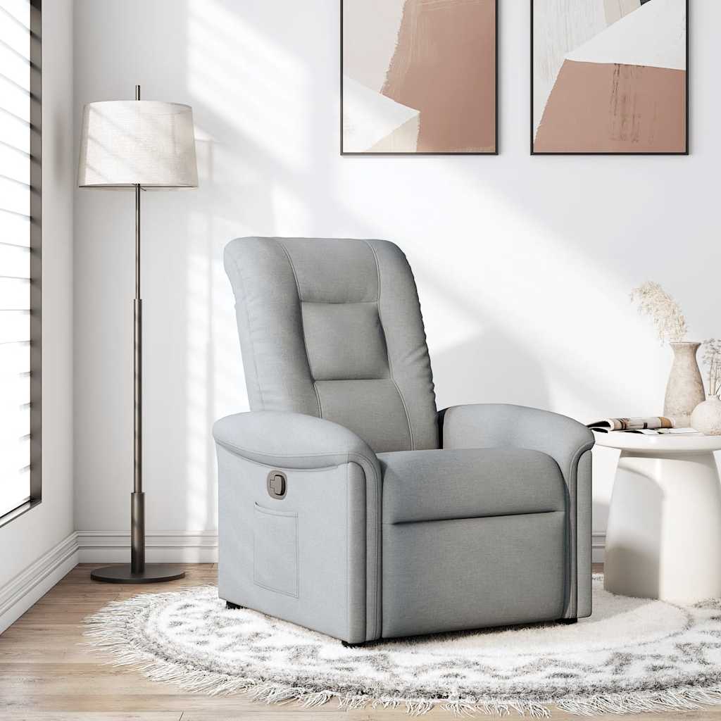 Fauteuil verstelbaar stof lichtgrijs is nu te koop bij PeponiXL, paradijselijk wonen!