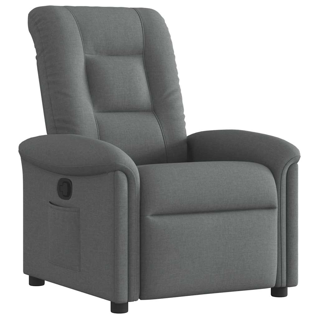 Fauteuil verstelbaar stof donkergrijs is nu te koop bij PeponiXL, paradijselijk wonen!