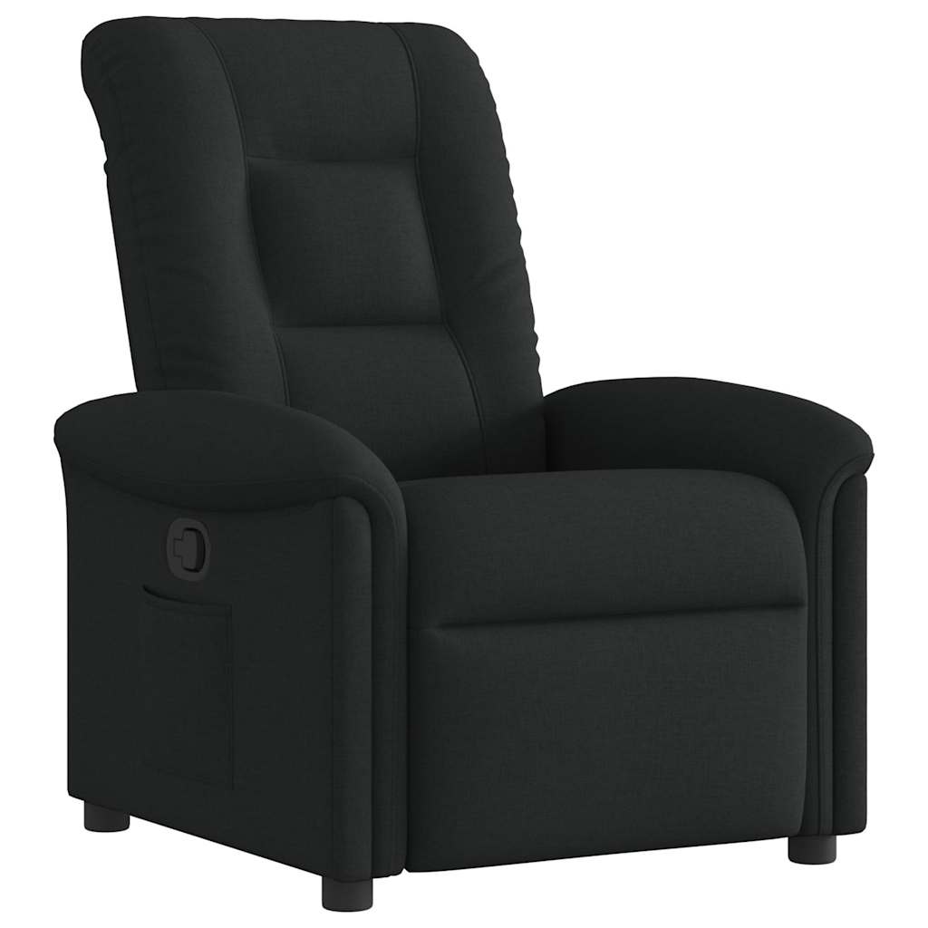 Fauteuil verstelbaar stof zwart is nu te koop bij PeponiXL, paradijselijk wonen!