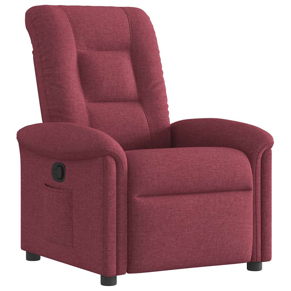Fauteuil verstelbaar stof wijnrood is nu te koop bij PeponiXL, paradijselijk wonen!