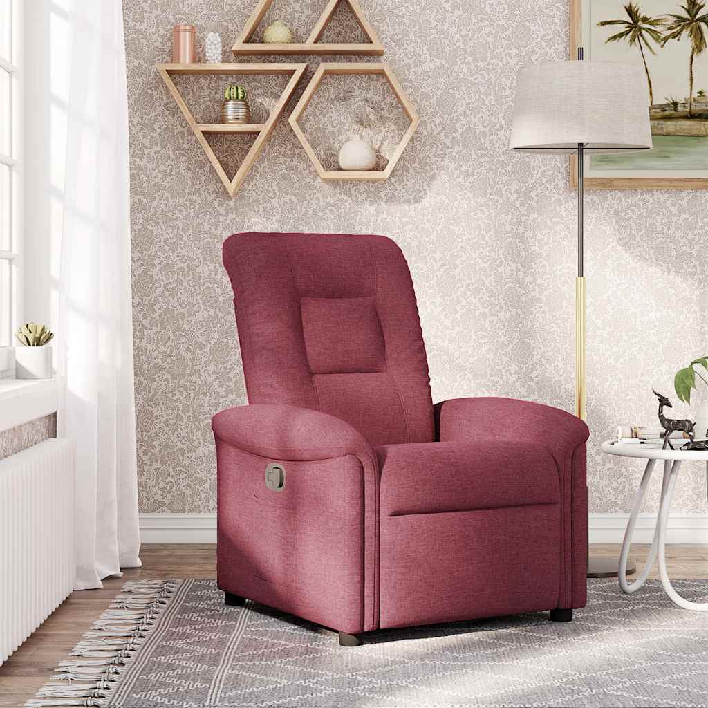 Fauteuil verstelbaar stof wijnrood is nu te koop bij PeponiXL, paradijselijk wonen!