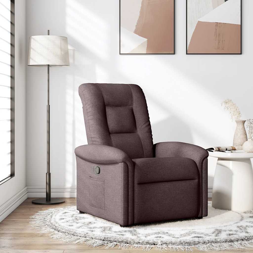 Fauteuil verstelbaar stof donkerbruin is nu te koop bij PeponiXL, paradijselijk wonen!