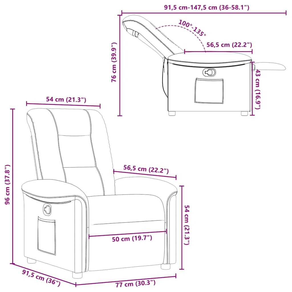 Fauteuil verstelbaar stof taupe is nu te koop bij PeponiXL, paradijselijk wonen!