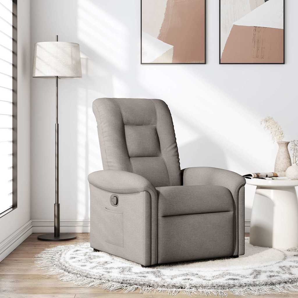 Fauteuil verstelbaar stof taupe is nu te koop bij PeponiXL, paradijselijk wonen!