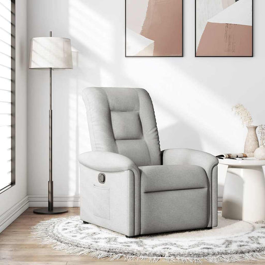 Fauteuil verstelbaar stof wolk grijs is nu te koop bij PeponiXL, paradijselijk wonen!