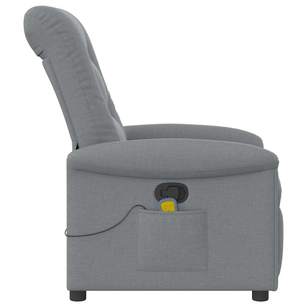 Massagestoel verstelbaar stof lichtgrijs is nu te koop bij PeponiXL, paradijselijk wonen!