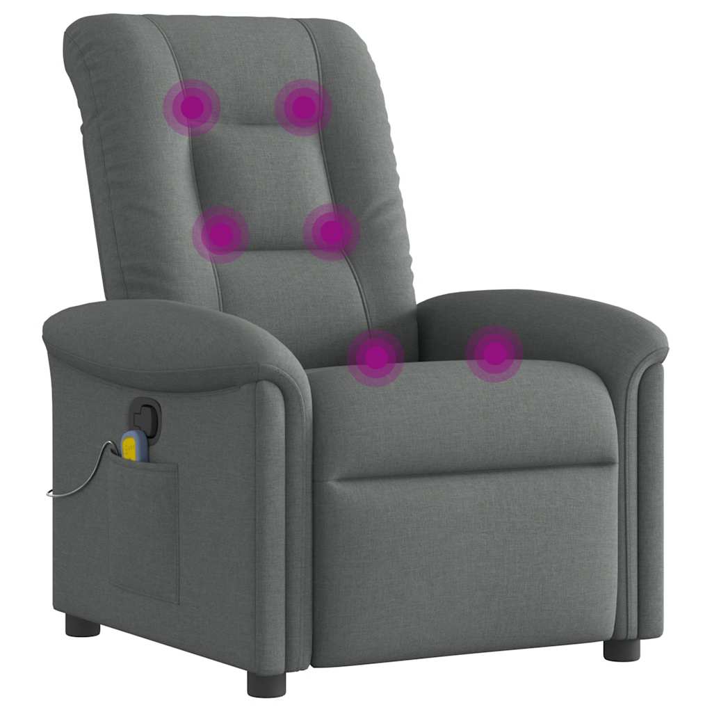 Massagestoel Donkergrijze Stof is nu te koop bij PeponiXL, paradijselijk wonen!