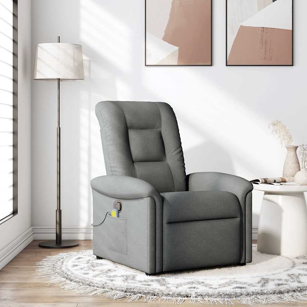 Massagestoel Donkergrijze Stof is nu te koop bij PeponiXL, paradijselijk wonen!