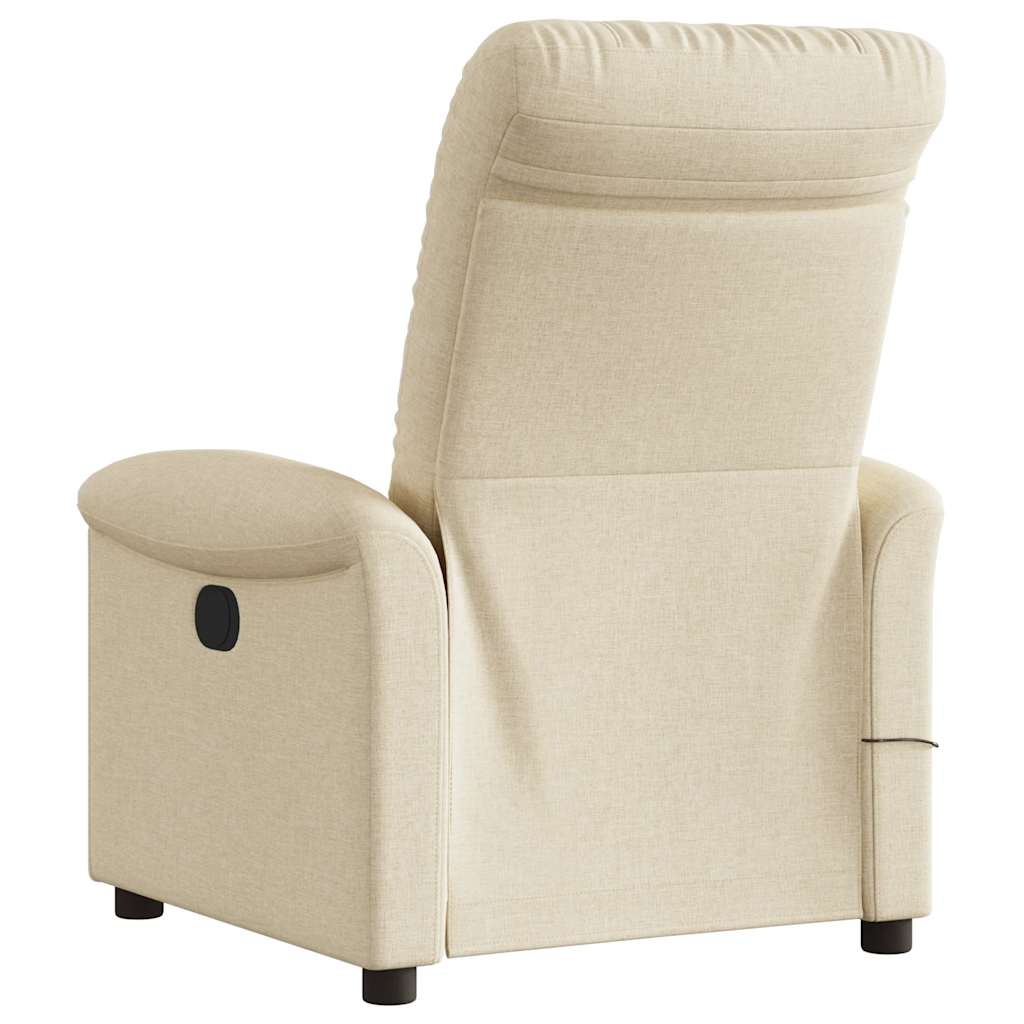 Massagestoel verstelbaar stof crèmekleurig is nu te koop bij PeponiXL, paradijselijk wonen!