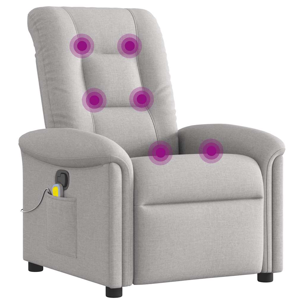 Massagestoel verstelbaar stof wolk grijs is nu te koop bij PeponiXL, paradijselijk wonen!