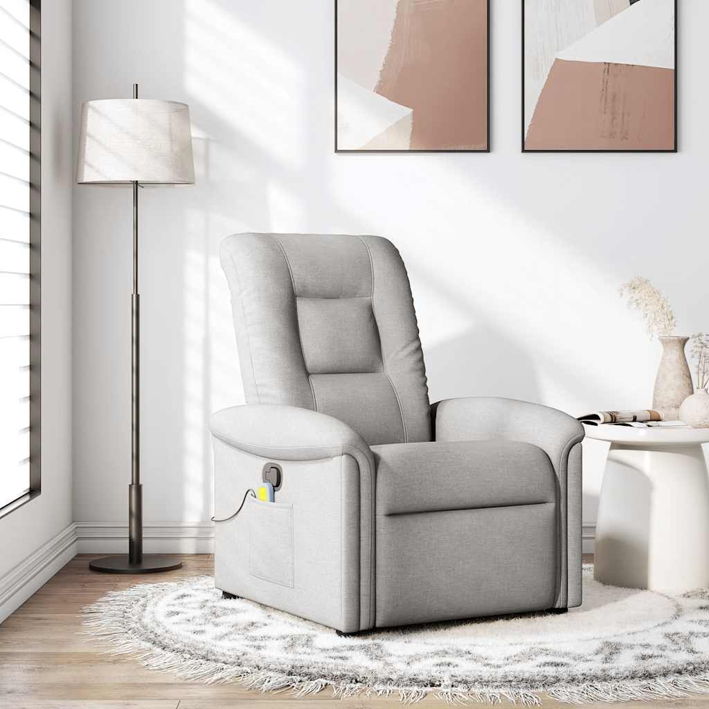 Massagestoel verstelbaar stof wolk grijs is nu te koop bij PeponiXL, paradijselijk wonen!