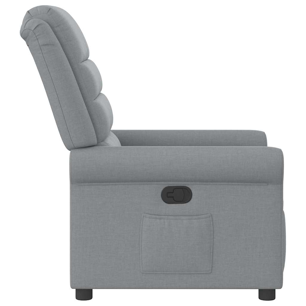Fauteuil verstelbaar stof lichtgrijs is nu te koop bij PeponiXL, paradijselijk wonen!