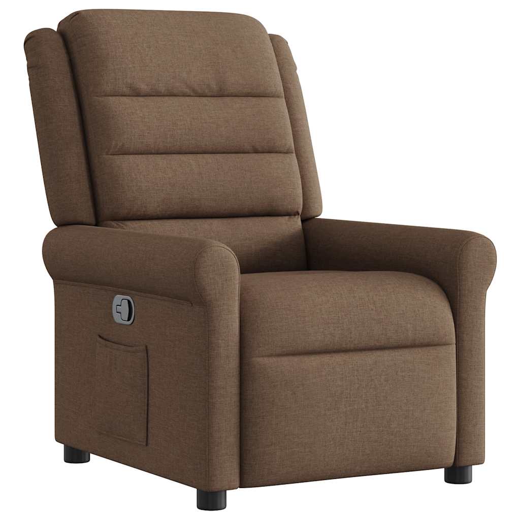 Fauteuil verstelbaar stof bruin is nu te koop bij PeponiXL, paradijselijk wonen!