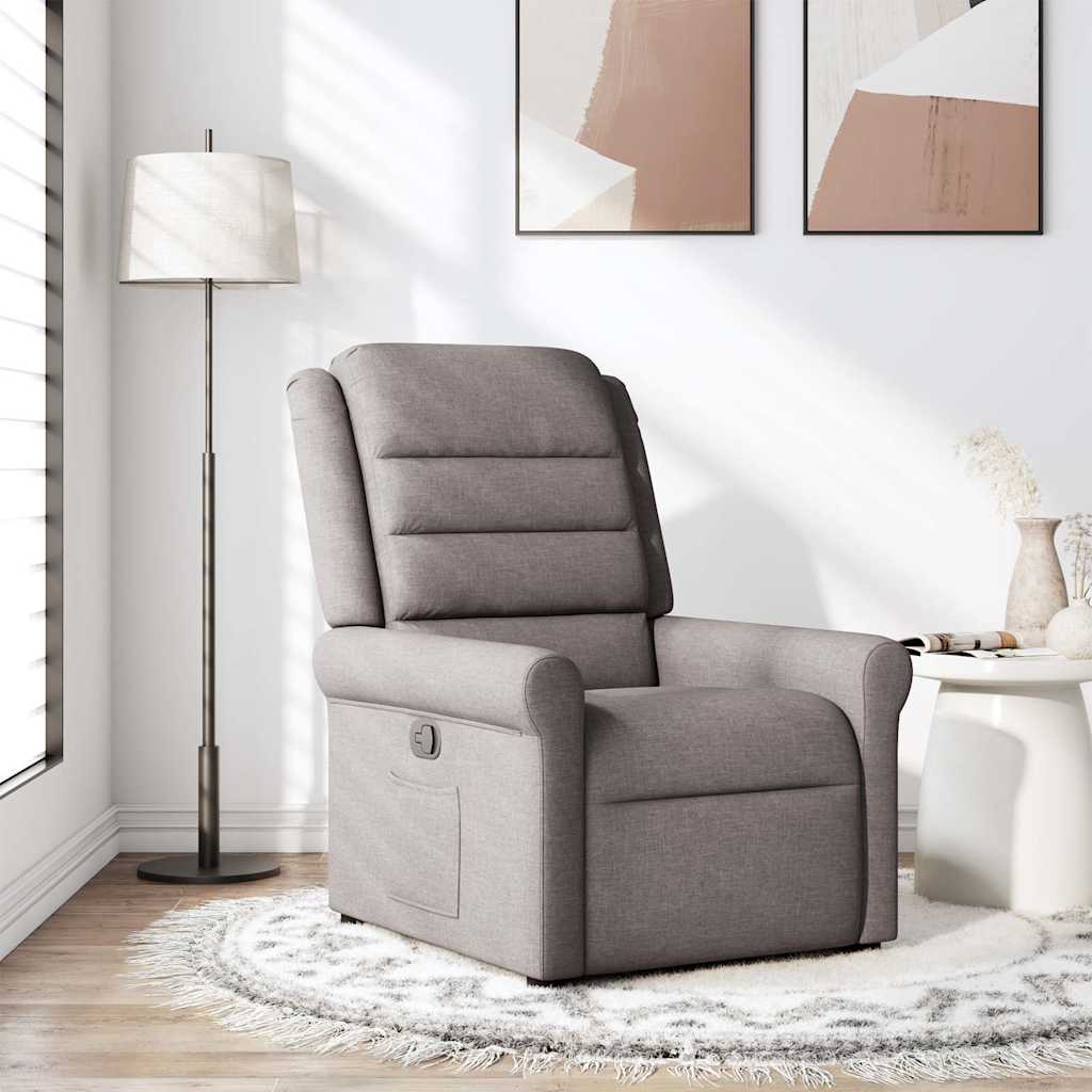 Fauteuil verstelbaar stof taupe is nu te koop bij PeponiXL, paradijselijk wonen!