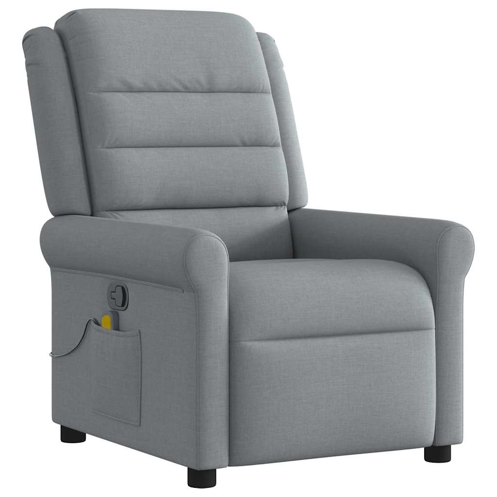 Massagestoel verstelbaar stof lichtgrijs is nu te koop bij PeponiXL, paradijselijk wonen!