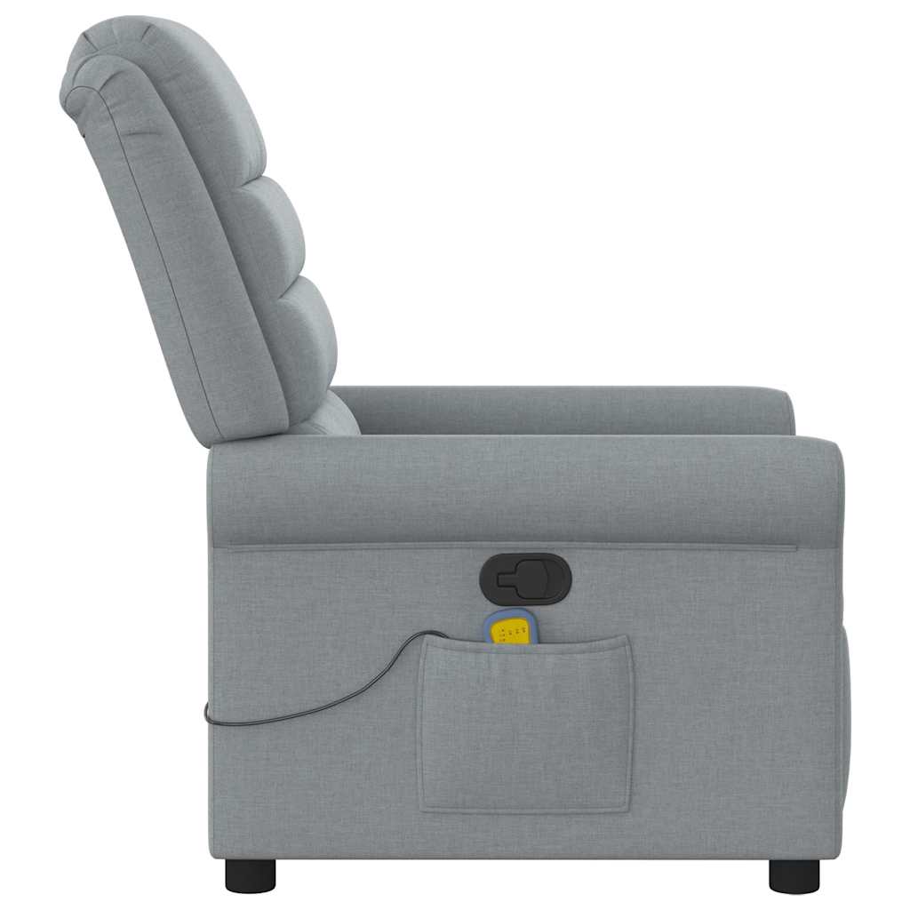 Massagestoel verstelbaar stof lichtgrijs is nu te koop bij PeponiXL, paradijselijk wonen!