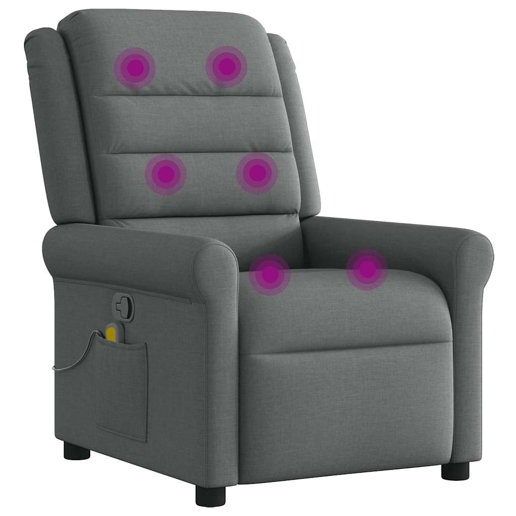 Massagestoel Donkergrijze Stof is nu te koop bij PeponiXL, paradijselijk wonen!