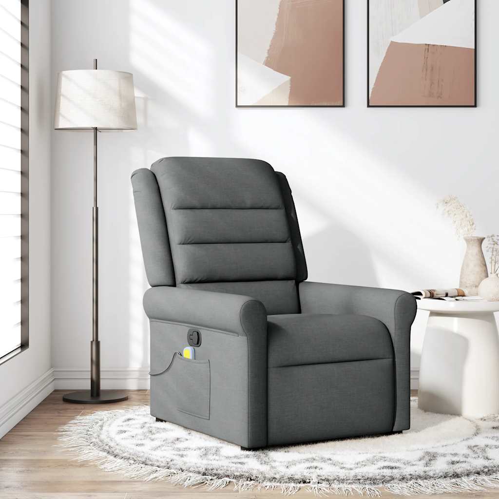 Massagestoel Donkergrijze Stof is nu te koop bij PeponiXL, paradijselijk wonen!