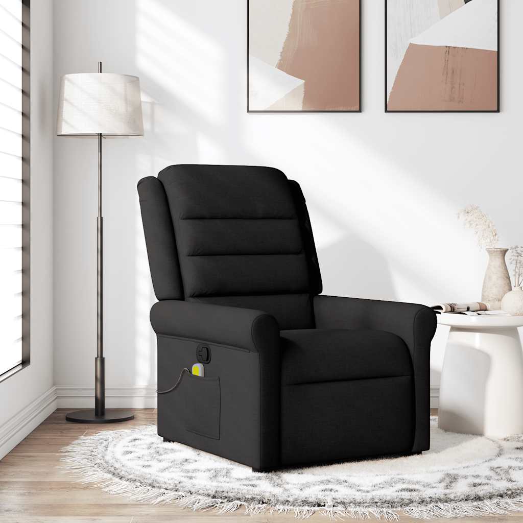 Massagestoel verstelbaar stof zwart is nu te koop bij PeponiXL, paradijselijk wonen!