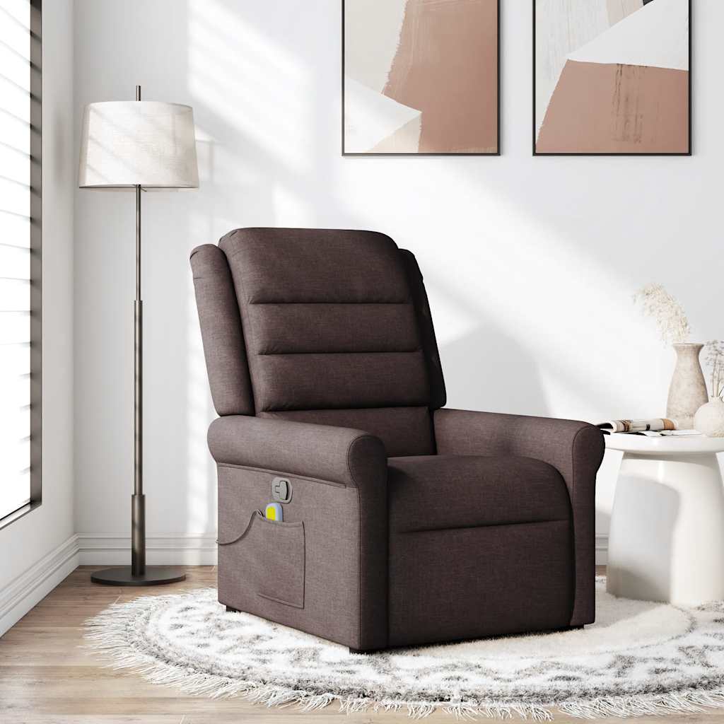 Massagestoel verstelbaar stof donkerbruin is nu te koop bij PeponiXL, paradijselijk wonen!