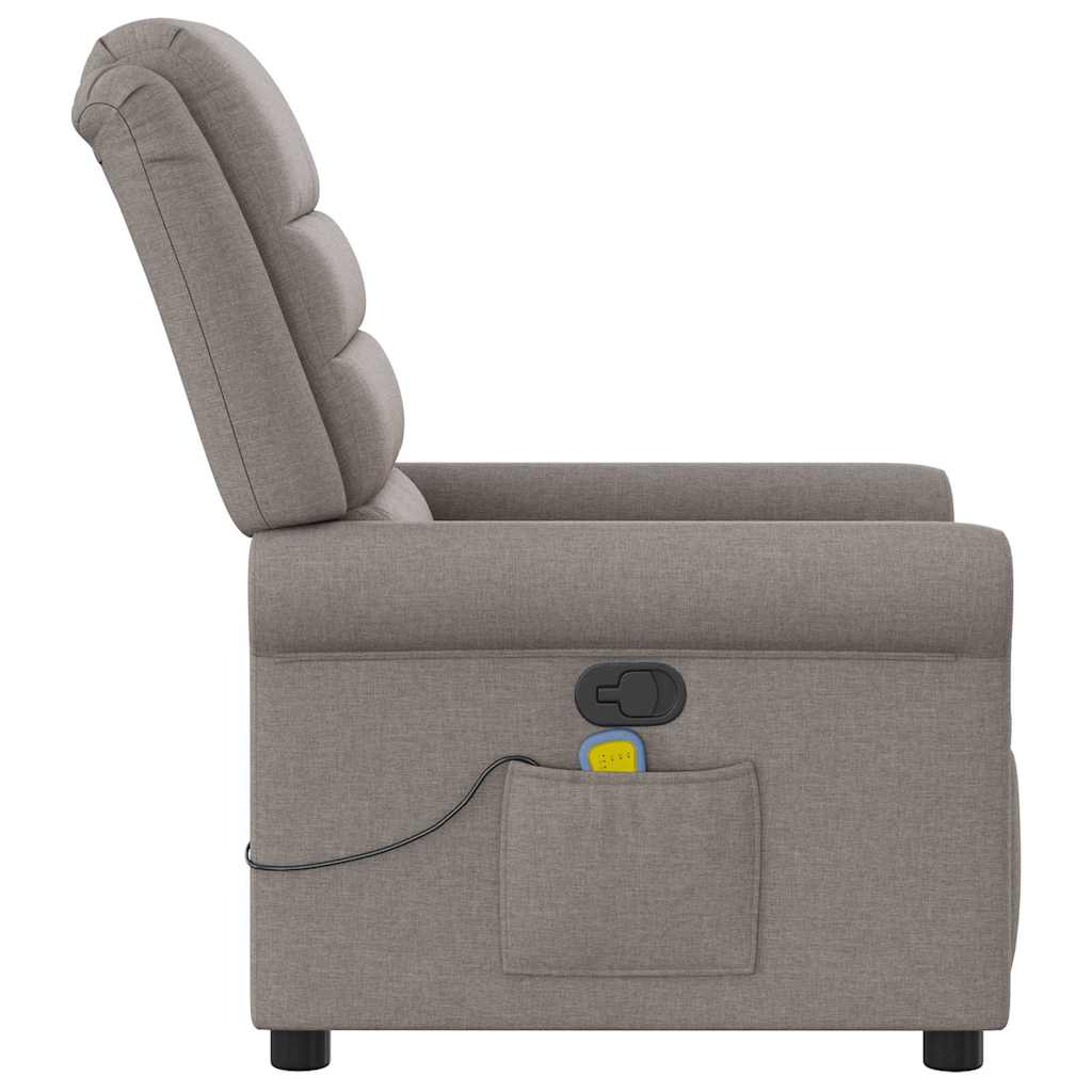 Massagestoel verstelbaar stof taupe is nu te koop bij PeponiXL, paradijselijk wonen!