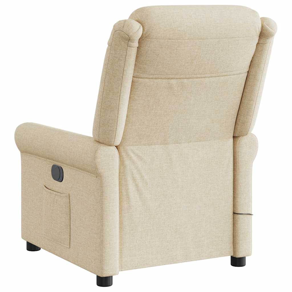 Massagestoel verstelbaar stof crèmekleurig is nu te koop bij PeponiXL, paradijselijk wonen!