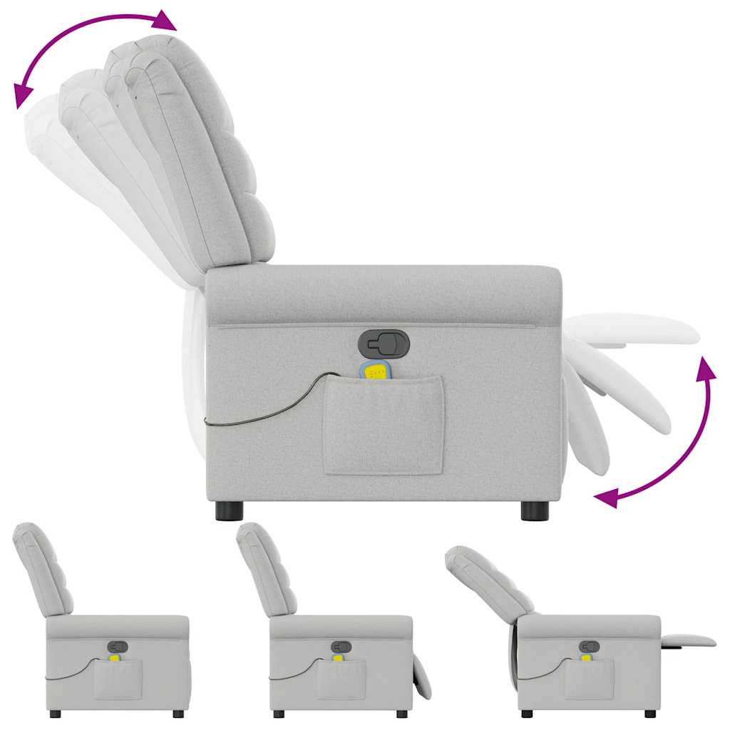 Massagestoel verstelbaar stof wolk grijs is nu te koop bij PeponiXL, paradijselijk wonen!