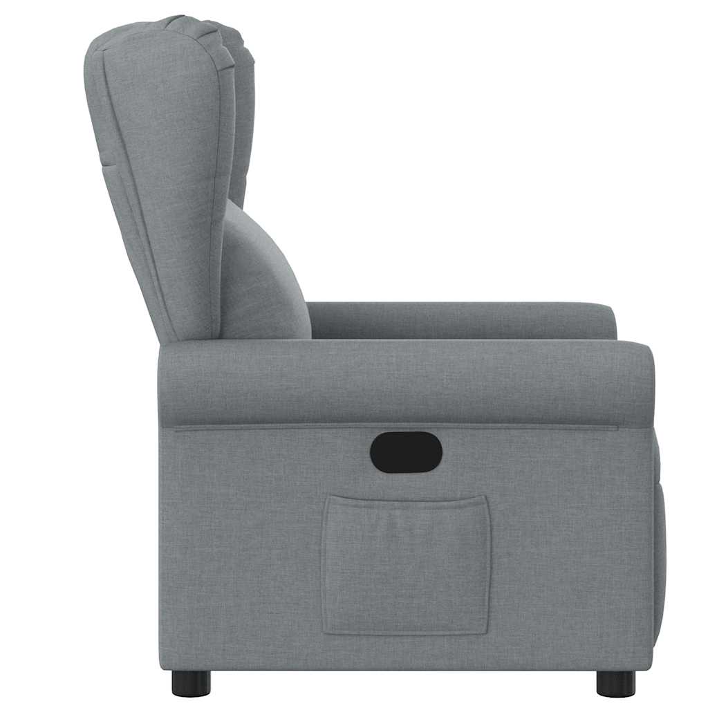 Fauteuil verstelbaar stof lichtgrijs is nu te koop bij PeponiXL, paradijselijk wonen!
