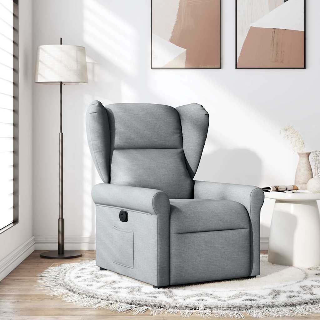 Fauteuil verstelbaar stof lichtgrijs is nu te koop bij PeponiXL, paradijselijk wonen!