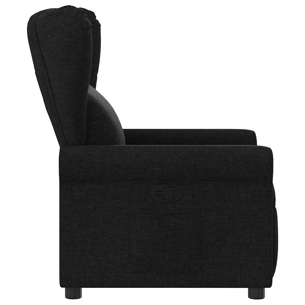Fauteuil verstelbaar stof zwart is nu te koop bij PeponiXL, paradijselijk wonen!