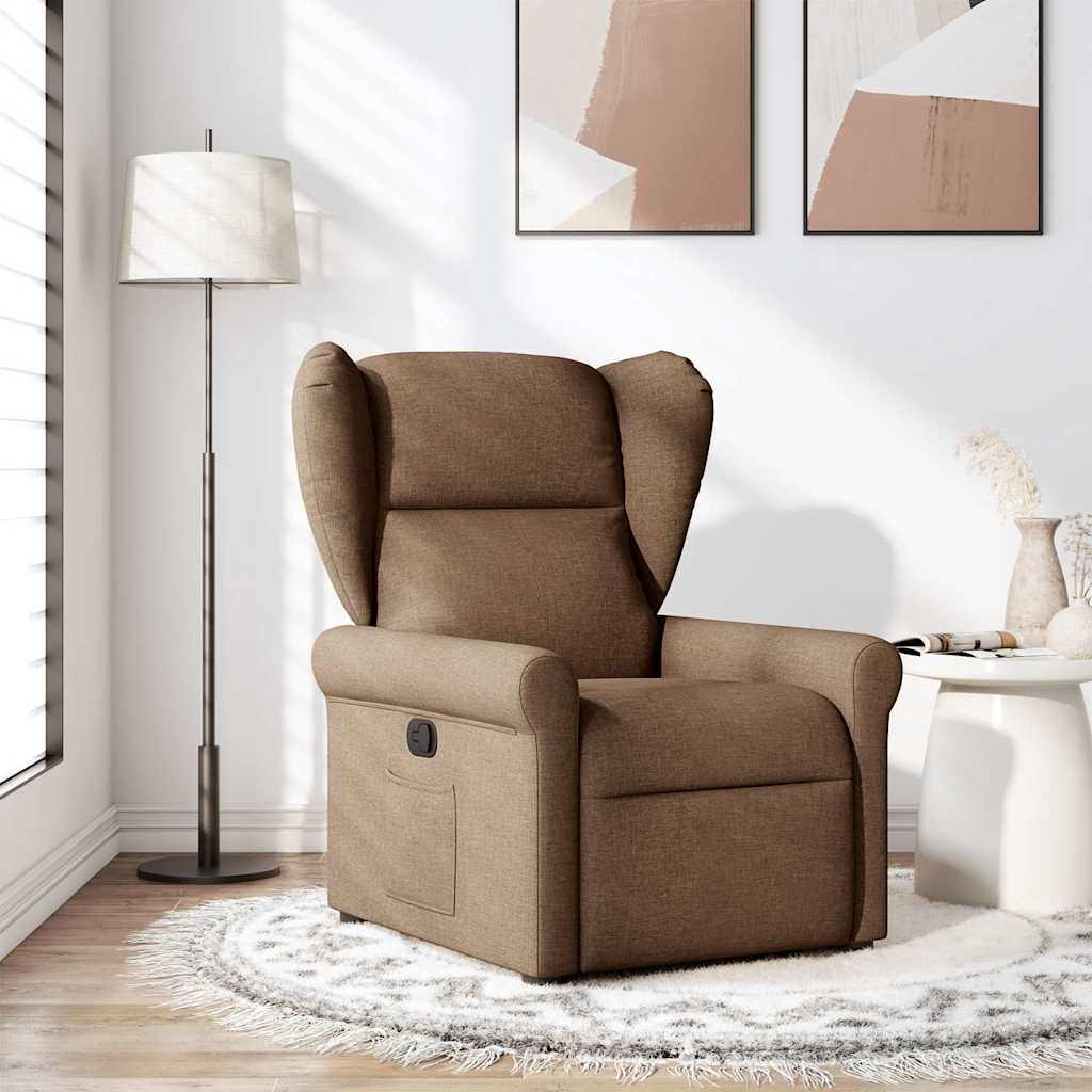 Fauteuil verstelbaar stof bruin is nu te koop bij PeponiXL, paradijselijk wonen!