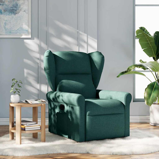 Fauteuil verstelbaar stof donkergroen is nu te koop bij PeponiXL, paradijselijk wonen!
