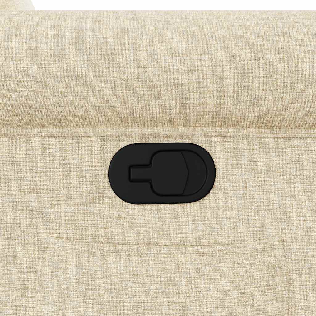 Fauteuil verstelbaar stof crèmekleurig is nu te koop bij PeponiXL, paradijselijk wonen!