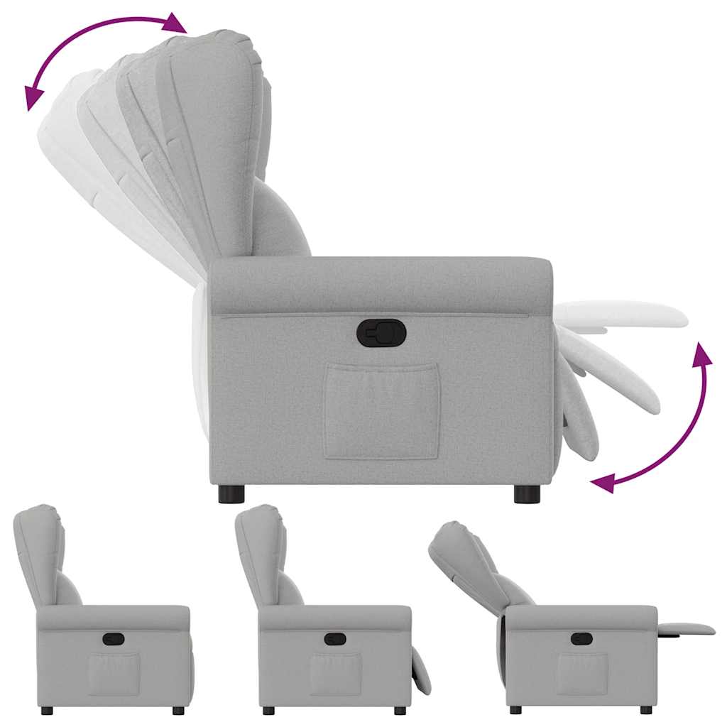 Fauteuil verstelbaar stof wolk grijs is nu te koop bij PeponiXL, paradijselijk wonen!