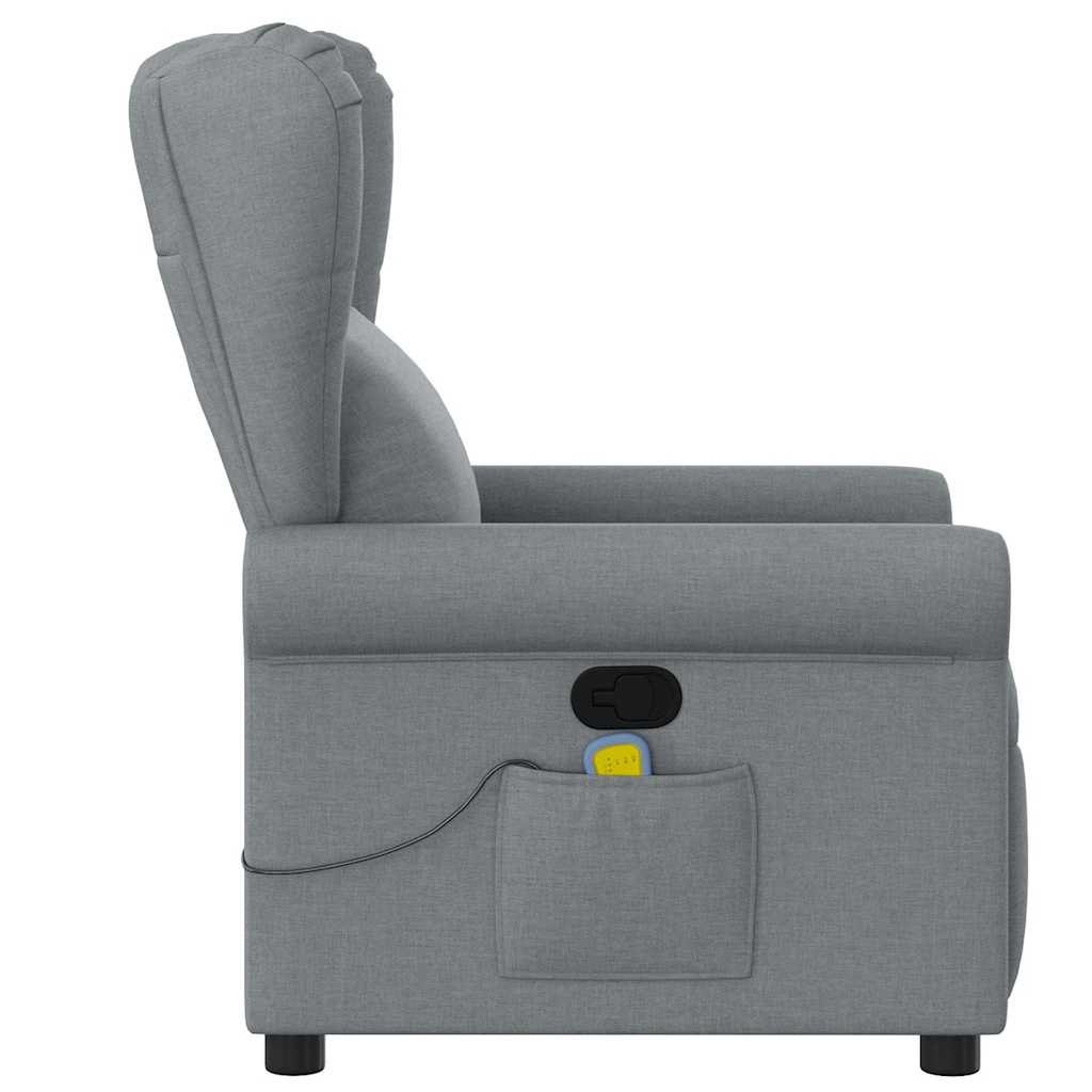Massagestoel verstelbaar stof lichtgrijs is nu te koop bij PeponiXL, paradijselijk wonen!