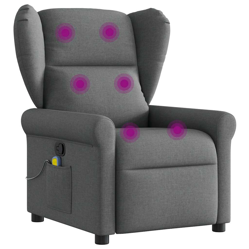 Massagestoel Donkergrijze Stof is nu te koop bij PeponiXL, paradijselijk wonen!