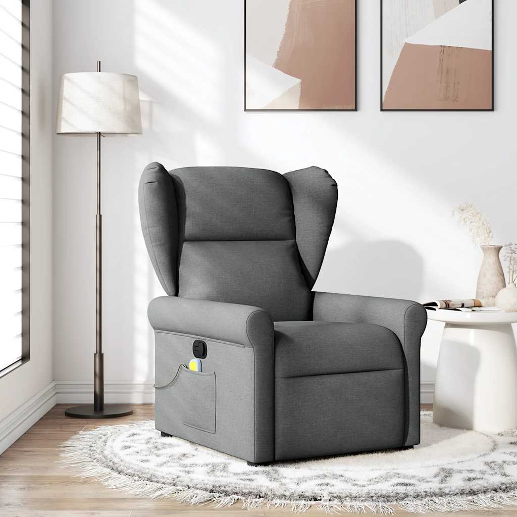 Massagestoel Donkergrijze Stof is nu te koop bij PeponiXL, paradijselijk wonen!