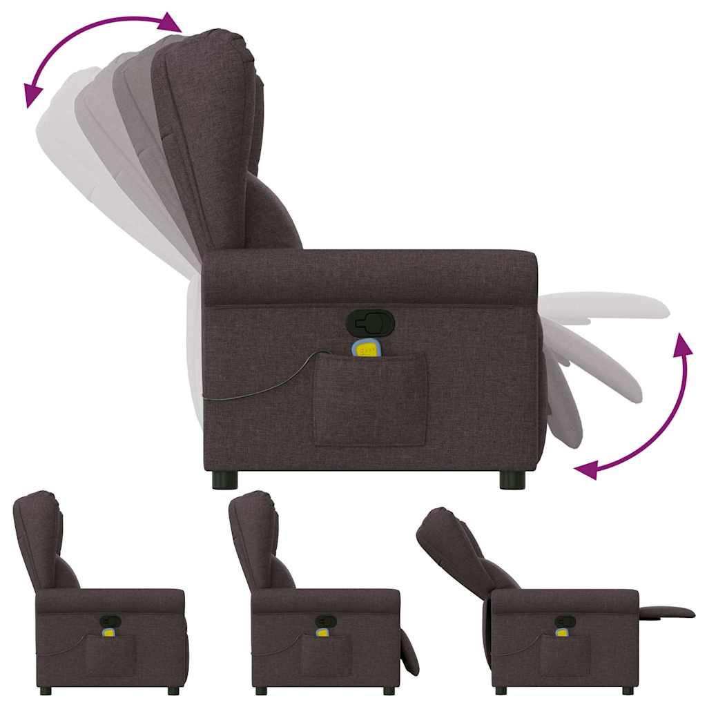 Massagestoel verstelbaar stof donkerbruin is nu te koop bij PeponiXL, paradijselijk wonen!