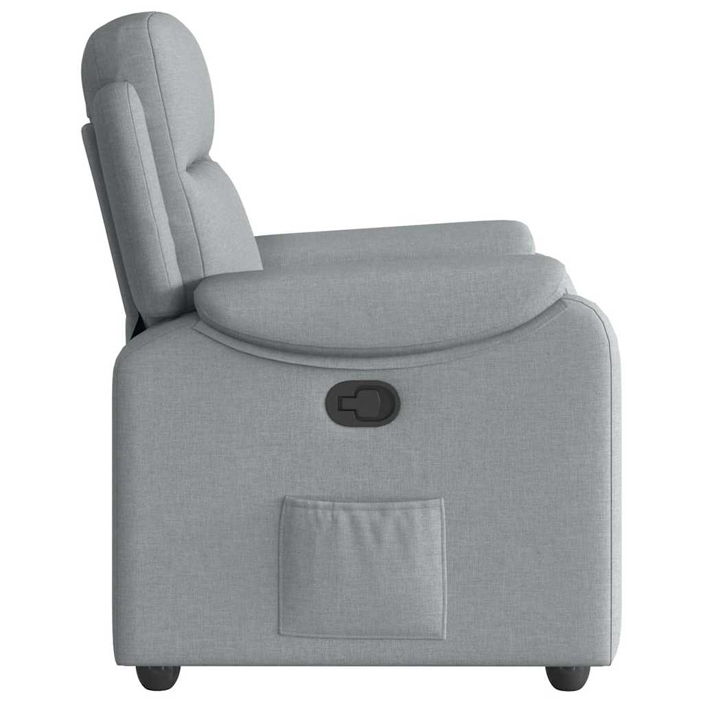 Fauteuil verstelbaar stof lichtgrijs is nu te koop bij PeponiXL, paradijselijk wonen!